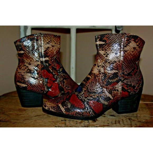 Big Dreams Women's 6B Mock snake cowboy boots - New in Box - Picture 5 of 8